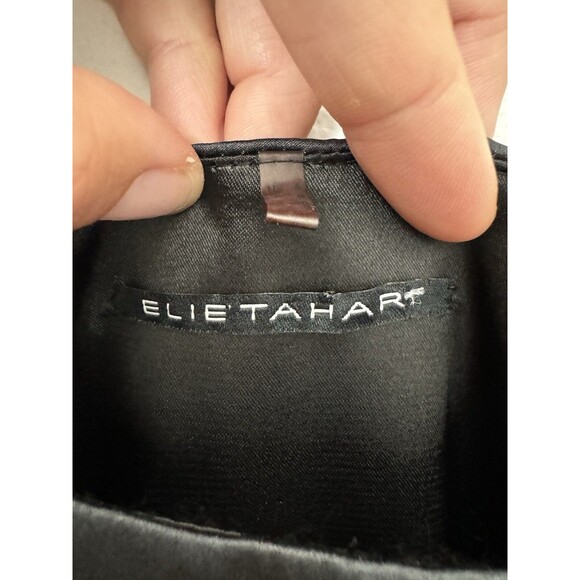 Elie Tahari Women's Black Floral Sleeveless Silk Sheath Dress Special Occasion 4 - Picture 5 of 11